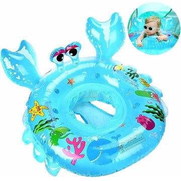 Fei Yu - Bouee Bebe, Anneau de Natation Gonflable, Flotteur Bague de Natation, Crabe Bleu Siège De Piscine pour Bébé Enfants 6 à 48 Mois