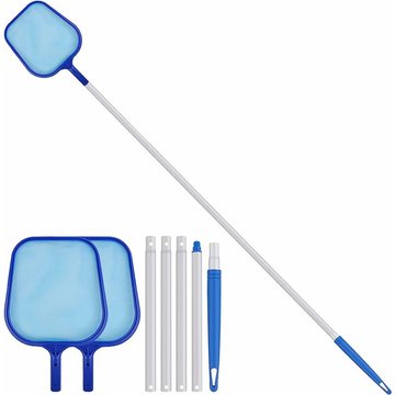 Piscine gonflable Filet de piscine professionnel avec 5 sections amovibles, 1 filet en maille remplaçable, fournitures de piscine, nettoyeur de