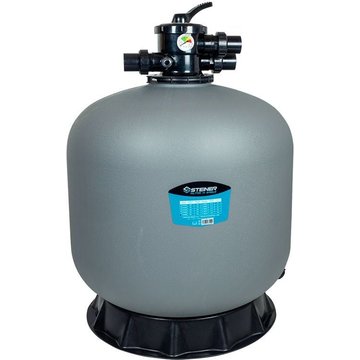 Filtre à sable pour piscine Ø710mm 20m³/h vanne 1,5 Top 6 voies Steiner