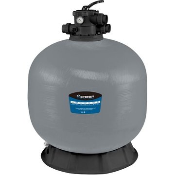 Steiner - Filtre à sable renforcé de fibre de verre pour piscine Ø800mm 25m³/h vanne 2' Top 6 voies
