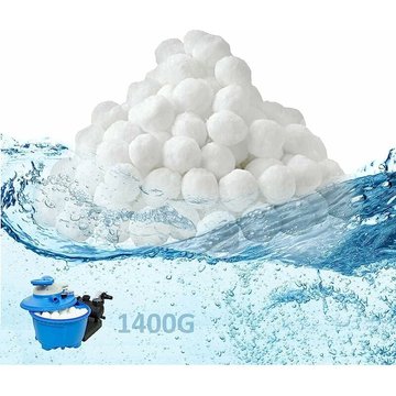 Tanabata - Filtre Balls Balles de Filtration, Filtre pour Piscine de 700g/1400g Peut Remplacer 25kg/50kg Sable Filtrant, Convient à Divers systèmes