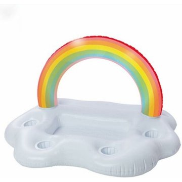 Floating Bar Pool Party Porte-gobelet gonflable et glacière, boisson colorée en forme de glacière - Yoouyida