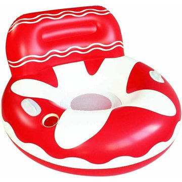 TUMALAGIA - Lit Flottant Gonflable en PVC pour Piscine, Hamac à Eau, Matelas Lit Gonflable avec Porte-Gobelet, Jouet pour Piscine