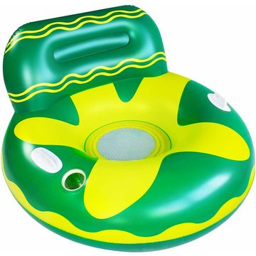 Lit flottant gonflable en PVC WAHAISON pour piscine, hamac à eau, matelas gonflable avec porte-gobelet, jouet pour adultes et