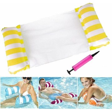 Hamac Flottant Gonflable WAHAISON - Bouées et Matelas Gonflables pour Piscine - Chaise Longue Flottante Portable