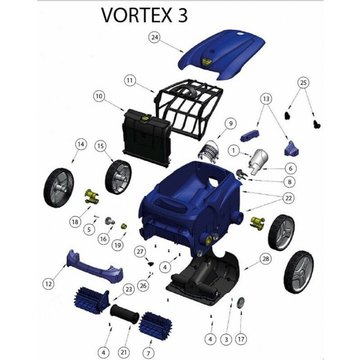Flotteur avant pour robot piscine Zodiac Vortex 3