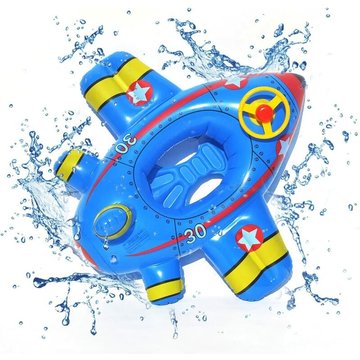 Flotteur Bébé Siège Flottant Bateau Piscine Bague Enfant Avion Anneau de Natation pour Enfants 1-4 ans (Avion bleu)