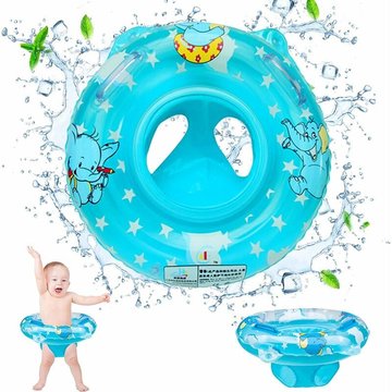 Flotteur NVEES de piscine Bouée pour bébé Siège de piscine pour bébé Anneau de bain flottant Jouets aquatiques pour plage ou piscine (Bleu)