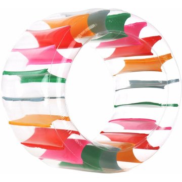 Flotteur de piscine coloré de 40 pouces de grande roue à eau gonflable avec patchs de réparation pour enfants intérieur extérieur piscine lac plage