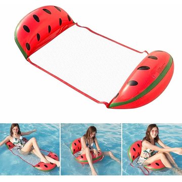 Flotteur de Piscine Gonflable WAHAISON, Hamac à Eau, Hamac Gonflable Flottant de Piscine 4 en 1 Bouée Piscine Portables, pour Adultes & Enfants (Hamac Melon)