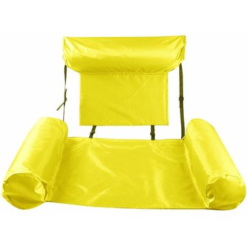 TUMALAGIA - Flotteur de piscine hamac gonflable inclinable, lit flottant radeau amusant salon de piscine, modèle : jaune