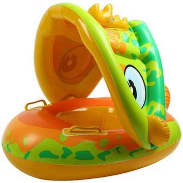 Tancyco - Flotteur de piscine pour bébé avec auvent, flotteurs de natation pour bébé dinosaure pour 1 à 4 ans