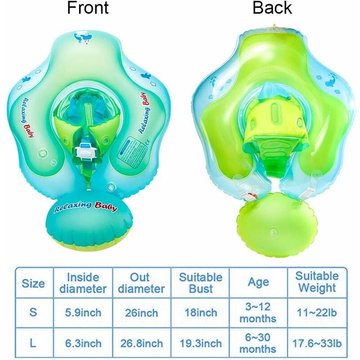 Flotteur de piscine SONIATKIA pour bébé Licorne Toddlers Floaties Anneau de natation gonflable avec poignées pour enfants âgés de 1 à 6 ans