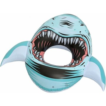 Flotteur de Requin LEISEI Gonflable, à Monter sur la Piscine pour Enfants et Adultes, Bouée de Natation Géante 145x145cm