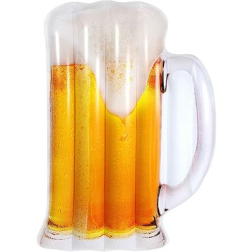 Flotteur de tasse de bière, lit flottant de rangée flottante d'eau, anneau de bain de bière de glace d'été, radeau gonflable de ponton de piscine,