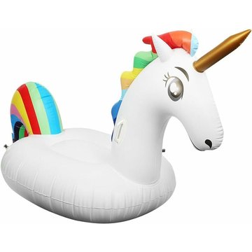 Flotteur Gonflable WAHAISON pour Piscine en Forme de Licorne, Tour géant Flottant avec Vannes Rapides pour Adultes Enfants Plage Parties de Piscine Jeux