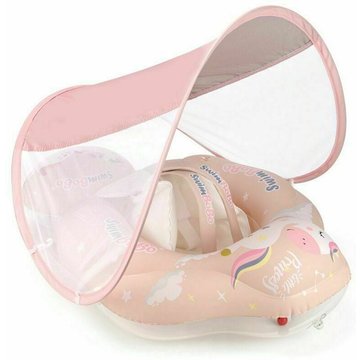 Flotteur AYYQH pour bébé, siège de piscine pour bébé avec auvent amovible, bouée pour bébé, anneau de bain gonflable pour enfants, piscine