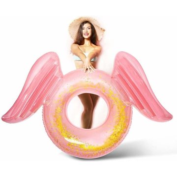Piscine gonflable Flotteurs gonflables de piscine avec des ailes d'ange scintillantes
