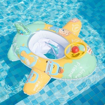 KingCamp - Flotteur gonflable pour bébé avec volant et klaxon pour piscine, flotteur de natation extérieur d'été