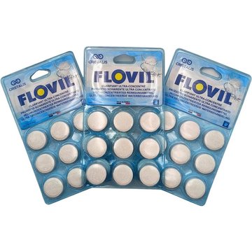 Lot de 3x 9 pastilles Flovil pour piscine - soit 27 pastilles