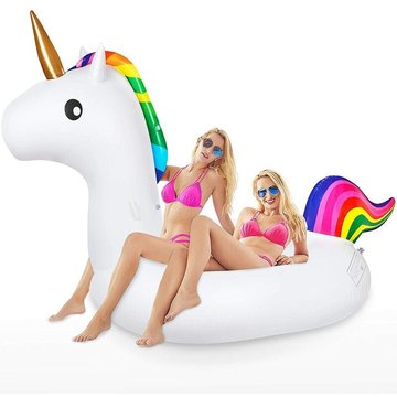 Géant Bouée Licorne, Bouee Licorne Gonflable, Jouets De Plage et Océan D'été Adapté pour Adultes et Enfants - 200cm
