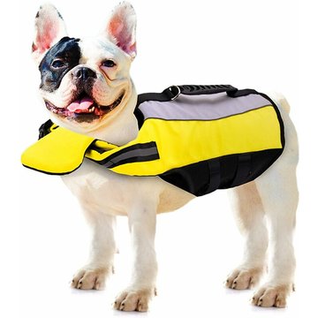Deckon - Gilet de Sauvetage Chien Bouée pour Chien Gilet de Flottaison pour Animaux de Compagnie Veste de Natation Taille Moyenne RéFléChissant Float