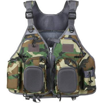 Gilet de sauvetage de pêche gilet de flottabilité adulte multi-poches gilet de sauvetage, couleur 2 avec mousse.