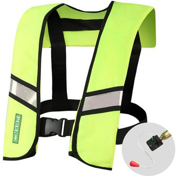 Gilet de sauvetage gonflable manuel/automatique Gilet de sauvetage adulte Sports nautiques Natation Peche Veste de survie,Gonflage manuel vert