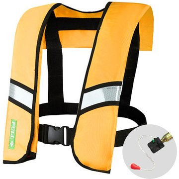 Gilet de sauvetage gonflable manuel/automatique Gilet de sauvetage adulte Sports nautiques Natation Peche Veste de survie,Jaune Gonflage manuel