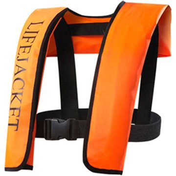 Gilet De Sauvetage Gonflable Manuellement, Gilet De Sauvetage De Peche De Natation De Sports Nautiques (Sans Cylindre) Orange