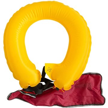 Gilet de sauvetage gonflable portable pour adultes, ceinture de taille avec bandes réfléchissantes et sifflet pour la pêche, la natation et la piscine, SJLERST, manuel