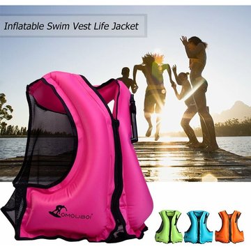 Gilet de sauvetage gonflable pour adulte Plongée en apnée Dispositif flottant Natation Dérive Surf Sports nautiques Sauvetage (Bleu)