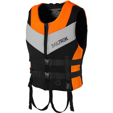 Gilet De Sauvetage Neoprene, Gilet De Sauvetage De Securite Pour Sports Nautiques, Peche, Kayak, Aviron, Natation, Orange, Taille l