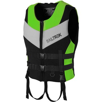 Gilet De Sauvetage Neoprene, Gilet De Sauvetage De Securite Pour Sports Nautiques, Peche, Kayak, Aviron, Natation, Vert, Taille m