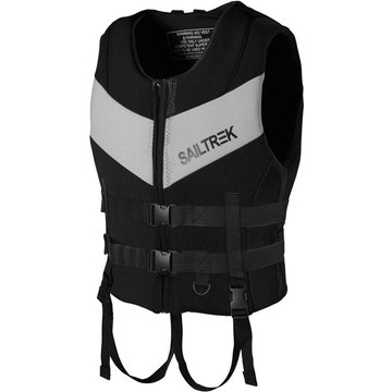 Gilet de sauvetage en néoprène Sports nautiques Pêche Kayak Nautisme Natation Sécurité Gilet de sauvetage—Noir,L