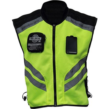 Happyshopping - Gilet reflechissant de moto de sport Gilet de securite d'equitation fluorescent haute visibilite Veste sans manches de course Moto