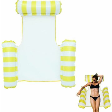 TUMALAGIA - Lit Hamac Gonflable Flottant pour Piscine, Flotteur Hamac d'Eau Multi-Usage Pliable