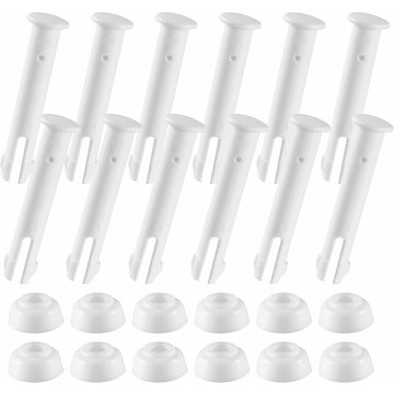 Tanabata - Goupilles en Plastique pour Joints de Piscine (12 pièces) pour Intex 10ft-12ft,avec 12 pièces supplémentaires Joints en Caoutchouc Pièces