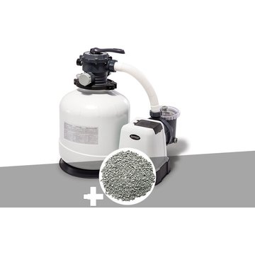 Groupe de filtration à sable SX3200 10 m³/h + 30 kg de zéolite pour piscine Intex - Blanc