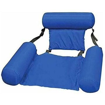 Hamac de Piscine AYYQH Fauteuil Inclinable Flottant Chaise Gonflable de Piscine Hamac d'eau Flottant Pliable Hamac Flottant Inclinable pour Adulte - Bleu