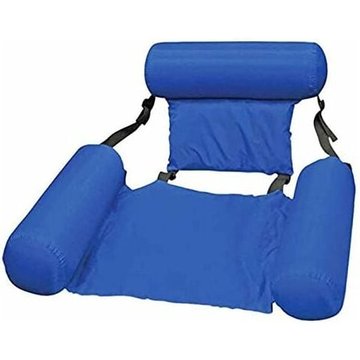 Hamac de Piscine KINARITO Fauteuil Inclinable Flottant Chaise Gonflable de Piscine Hamac d'eau Flottant Pliable Hamac Flottant Inclinable pour Adulte - Bleu