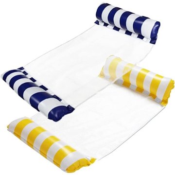 Hamac de piscine, hamac flottant 2 pièces lit flottant inclinable gonflable 4 en 1 hamac flottant pliable portable hamac flottant ultra léger, jaune