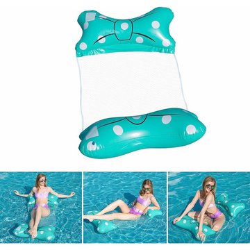 Hamac Flottant Gonflable WAHAISON lit Flottant Polyvalent Piscine hamac de Natation 4 en 1 (Selle, Chaise Longue, dériveur, hamac), buse Anti-Fuite, Plage