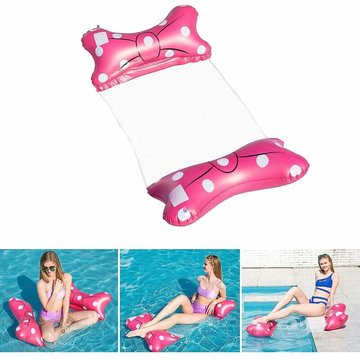 Hamac Flottant Gonflable WAHAISON Lit Flottant Polyvalent Piscine Hamac de Natation 4 en 1 (Selle, Chaise Longue, Dériveur, Hamac), Buse Anti-Fuite, Plage