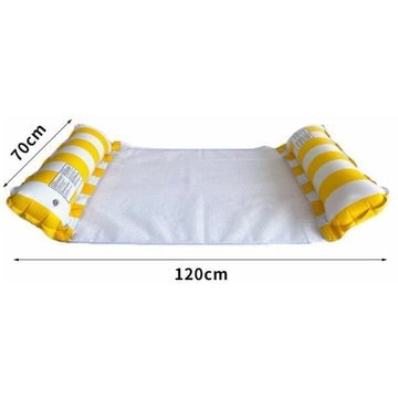 Hamac Flottant LIVE HOUSE, Hamac Gonflable pour Piscine, Chaise Longue de Matelas Piscine, Flotteur Portable Ultraléger, Cadeau d'été - Jaune