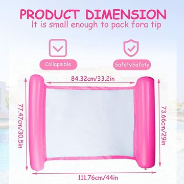 Hamac gonflable ER-SIICE pour piscine, hamac flottant inclinable, lit flottant 4 en 1, hamac portable pliable multi-usage flotteur