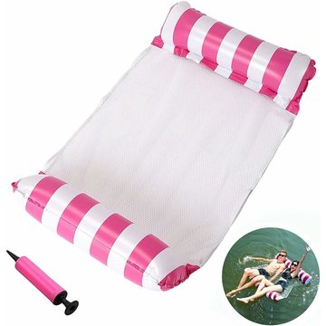 Hamac Gonflable WAHAISON (Framboise) 131x128cm avant gonflage - Piscine