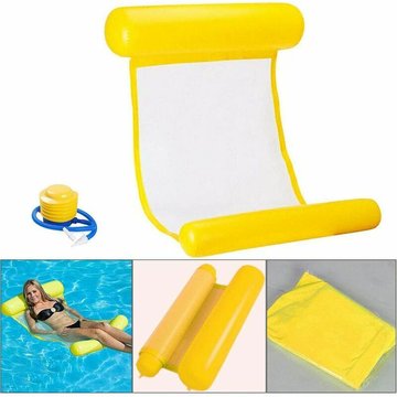 Hamac Gonflable, Lit Gonflable pour Piscine Bouée et Gonflable Chaise Longue Gonflable Piscine Multi-Usage Pliable Flottantes Hamac Portable Flotteur