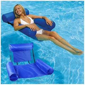 Hamac Gonflable Piscine, Hamac Floattant, Bouée Matelas Gonflable, Hamac de Piscine Fauteuil Chaise Flottante Portable, Adaptée à La Piscine, à La