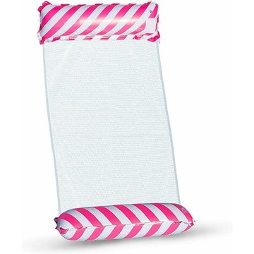 TUMALAGIA - Hamac gonflable piscine, Hamac gonflable à rayures, Matelas gonflable flottant, Pliable hamac d'eau, Hamac d'eau 4 en 1, Les meilleurs cadeaux